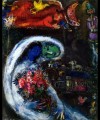 Mariée au visage bleu contemporain Marc Chagall